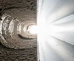 air duct cleaning services showing interior duct system inspection and cleaning in Bakersfield, CA